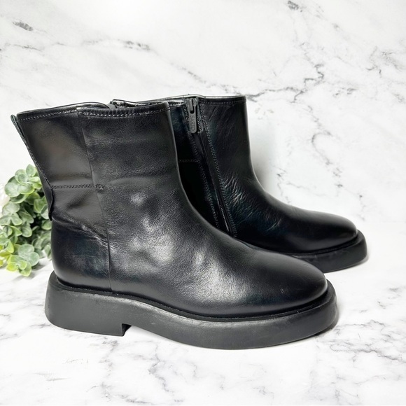 Franco Sarto Etna Leather Boot Size 6.5 Black - Picture 5 of 10